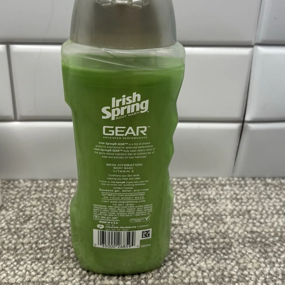 Irish Spring GEAR Advanced Performance Body Wash 24 Hour Fresh Odor Neutralize